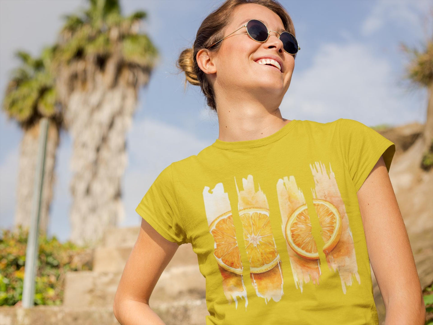 Citrus Slice Unisex Heavy Cotton Tee - Fresh Fruit Graphic T-Shirt, Summer Apparel, Casual Wear, Bright Design, Gift for Food Lovers