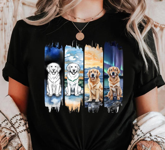 Cute Dog Lover Unisex Heavy Cotton Tee, Gift for Dog Owners, Pet-Theme Shirt, Animal Lover Apparel, Birthday gift, Golden Retriever Tee