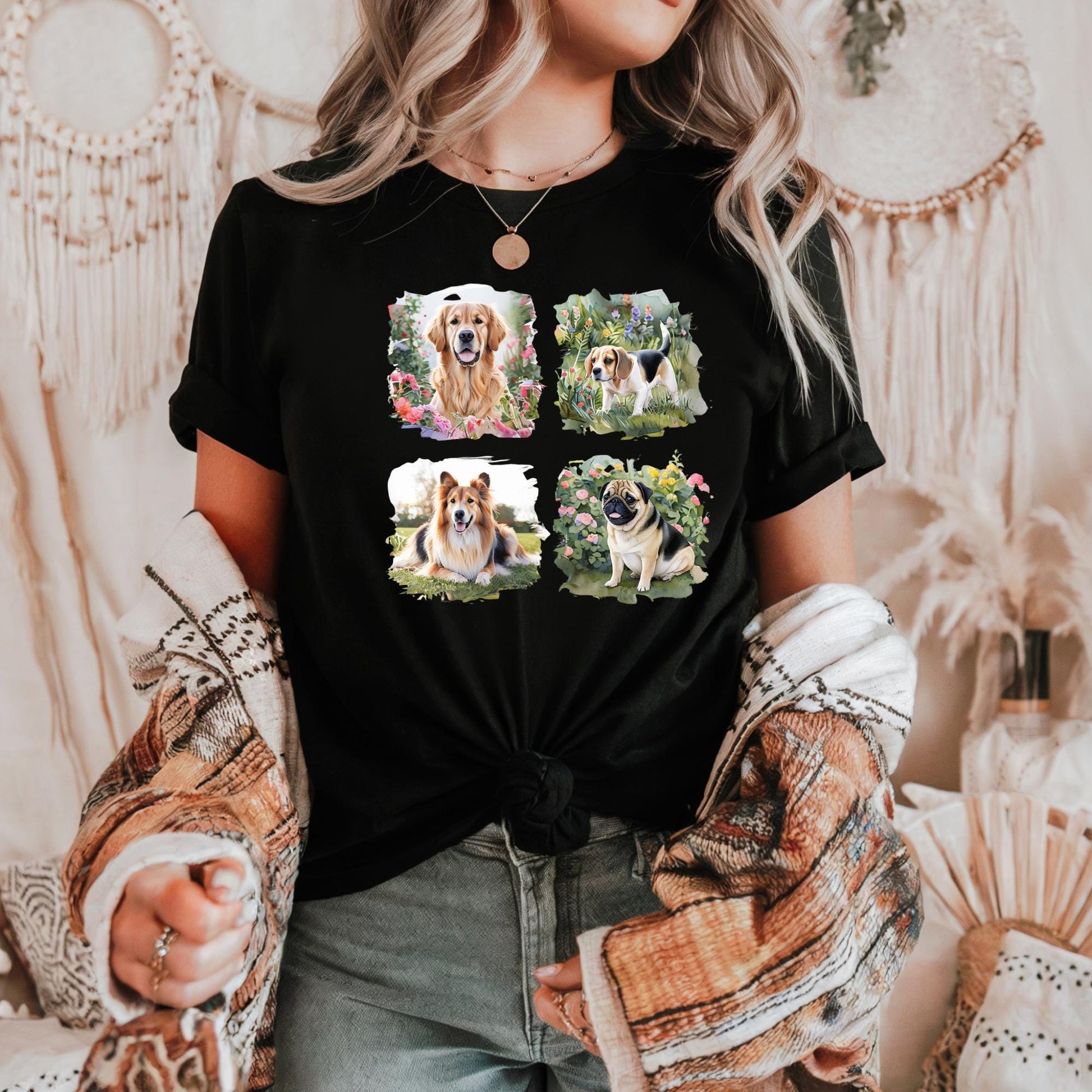 Dog Lovers Unisex Heavy Cotton T Shirt Cute Canine Graphic Tee Pet Enthusiasts Gift Casual Wear Animal Lovers Top Pet Owner Day Out gift