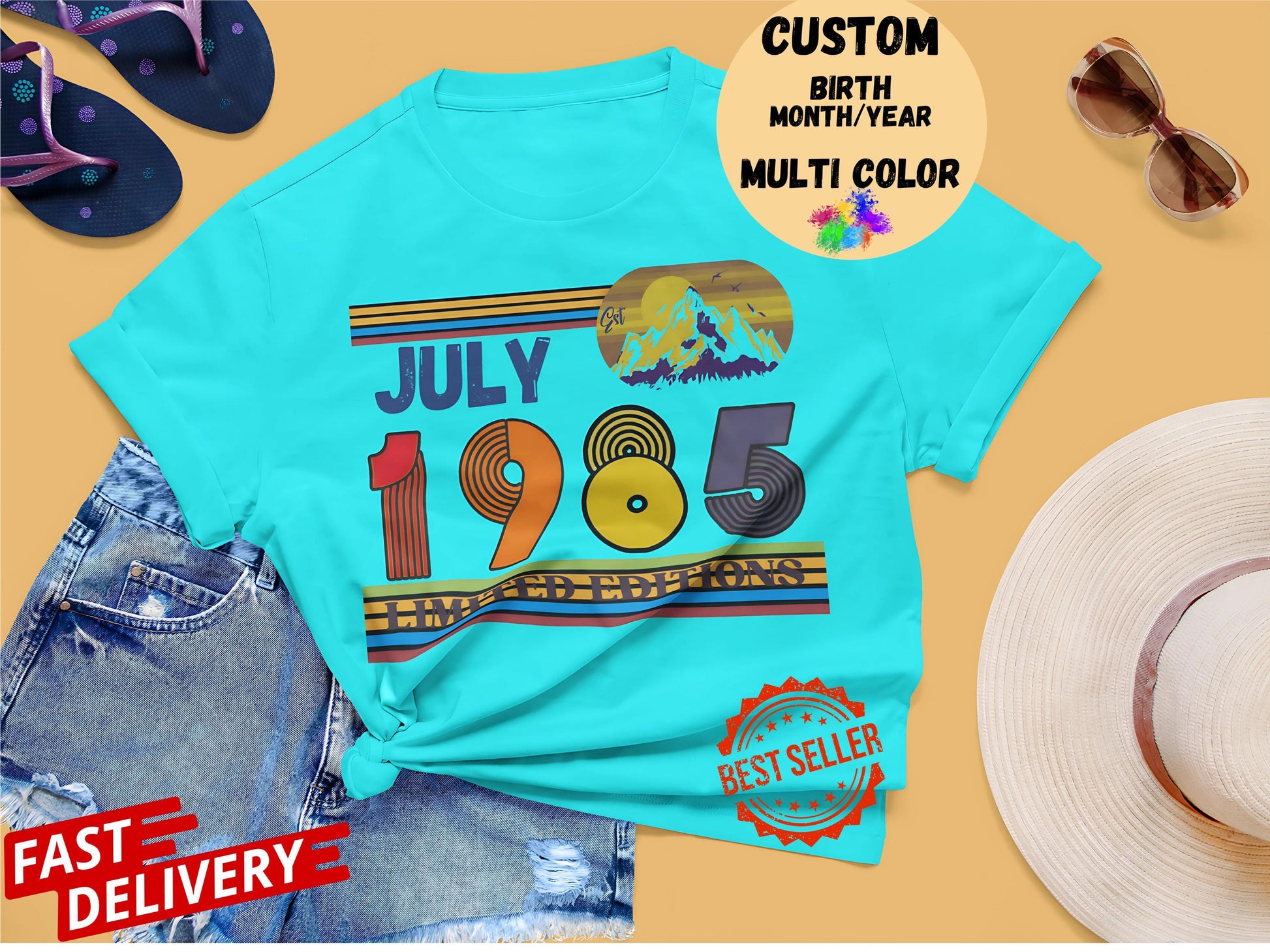 40th Birthday Retro Shirt, 1985 Birthday Sweatshirt, 40 Years Bday Number Hoodie, Forties Bday Tee for Women, Husband or Wife Gift