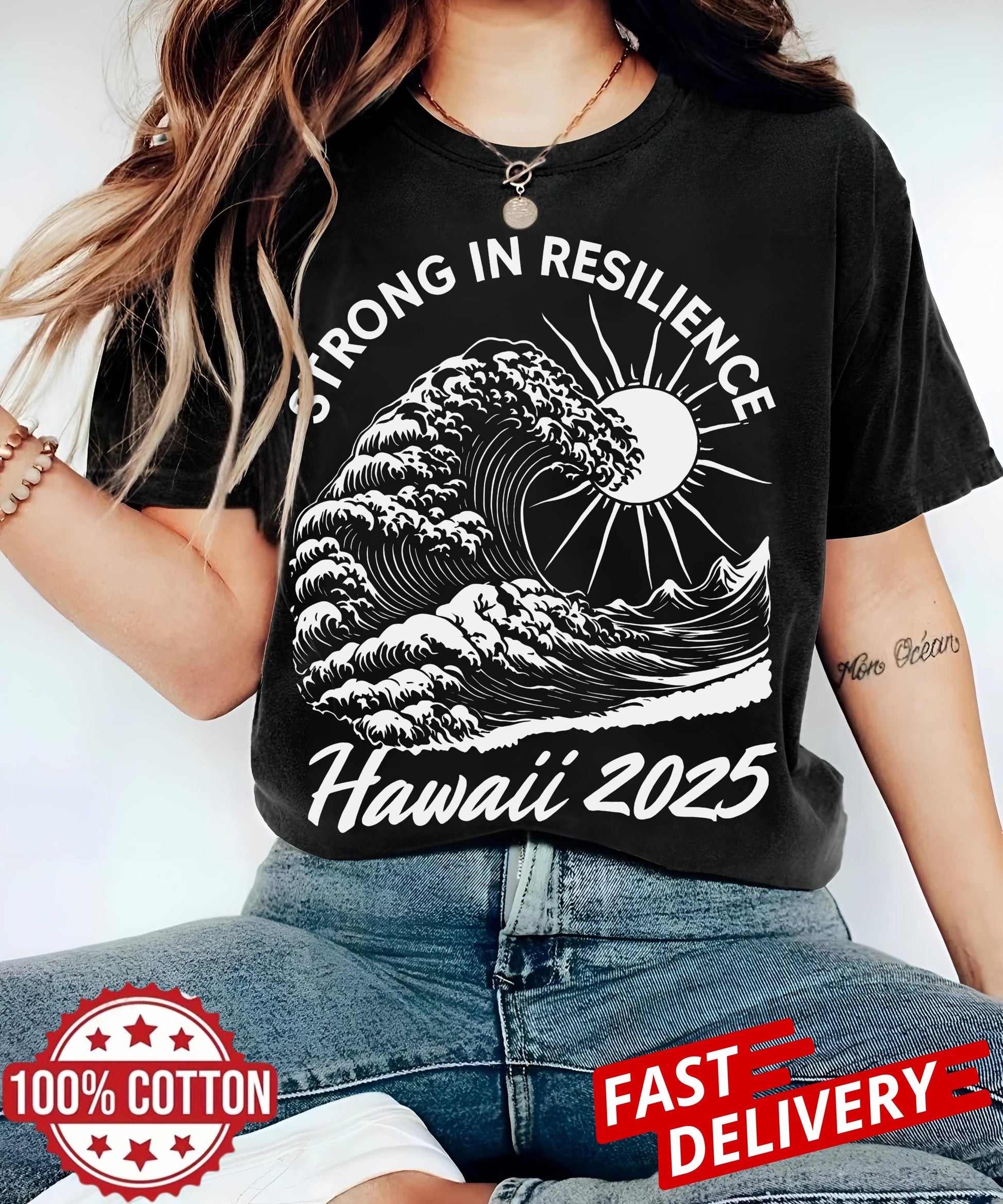 Stand strong and show support for Hawaii with this 2025 Shirt wear hope and honor those affected by the devastating tsunami