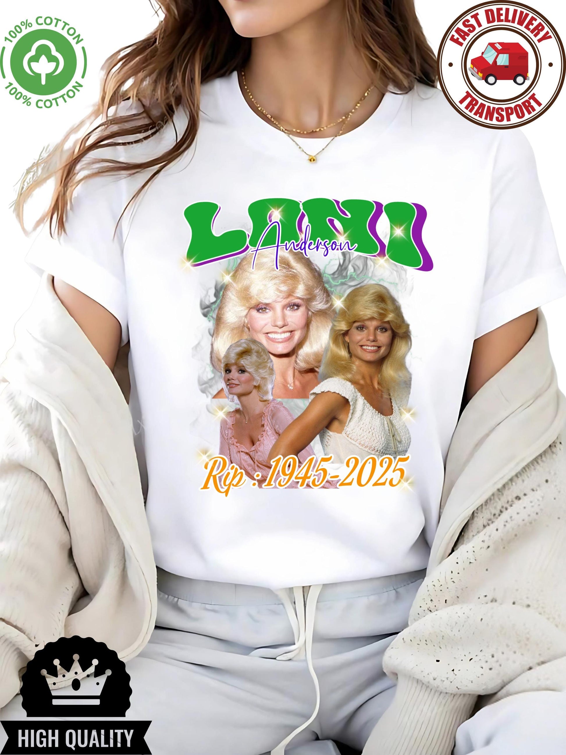 Vintage Loni Anderson RIP 1945–2025 Tribute Tee | Fan Gift Celebrity Memorial T‑Shirt | WKRP in Cincinnati Retro Bootleg Shirt