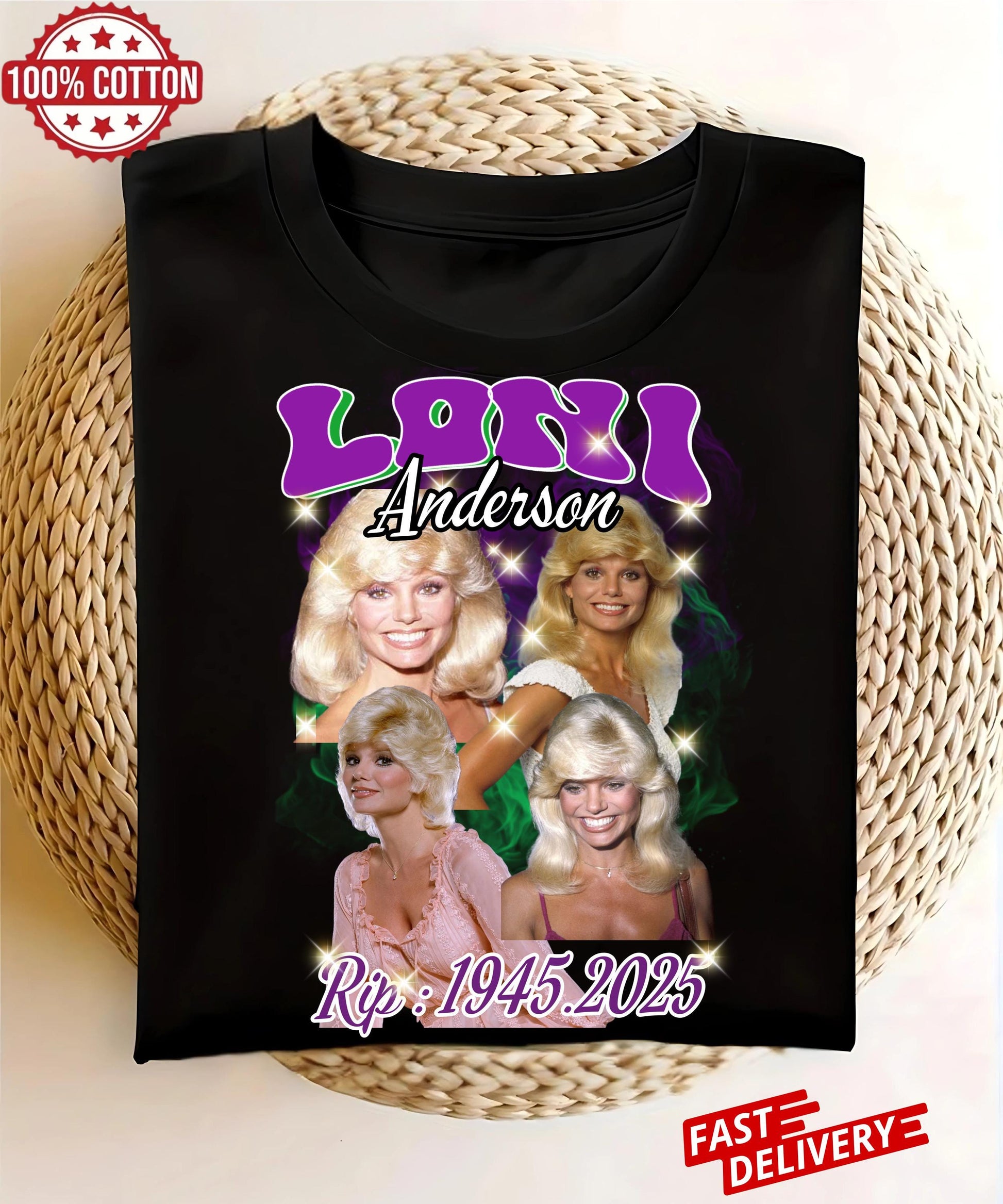 Vintage Loni Anderson RIP 1945–2025 Tribute Tee | WKRP in Cincinnati Retro Bootleg Shirt | Celebrity T‑Shirt Memorial 80s Style