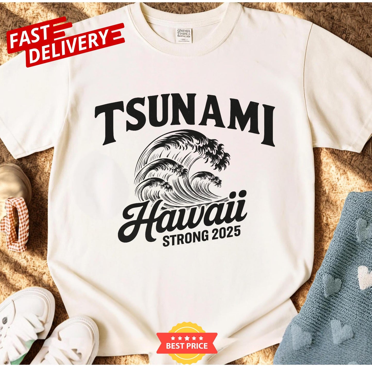 Let your shirt speak volumes Hawaii Strong 2025 design for hope, support, and honoring those affected by the tsunami disaster