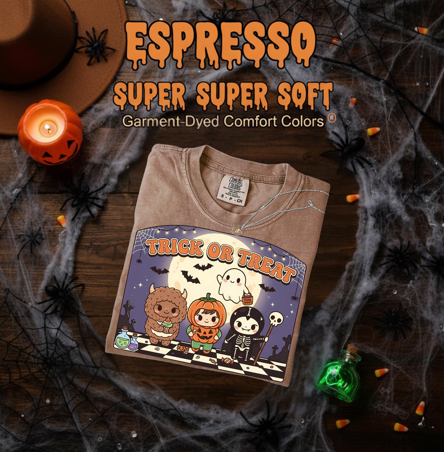 Labubu Bunny Trick Or Treat T Shirt Cute Kawaii Halloween Graphic Tee Pumpkin Ghost Skeleton Monster Unisex Funny Spooky Shirt Gift