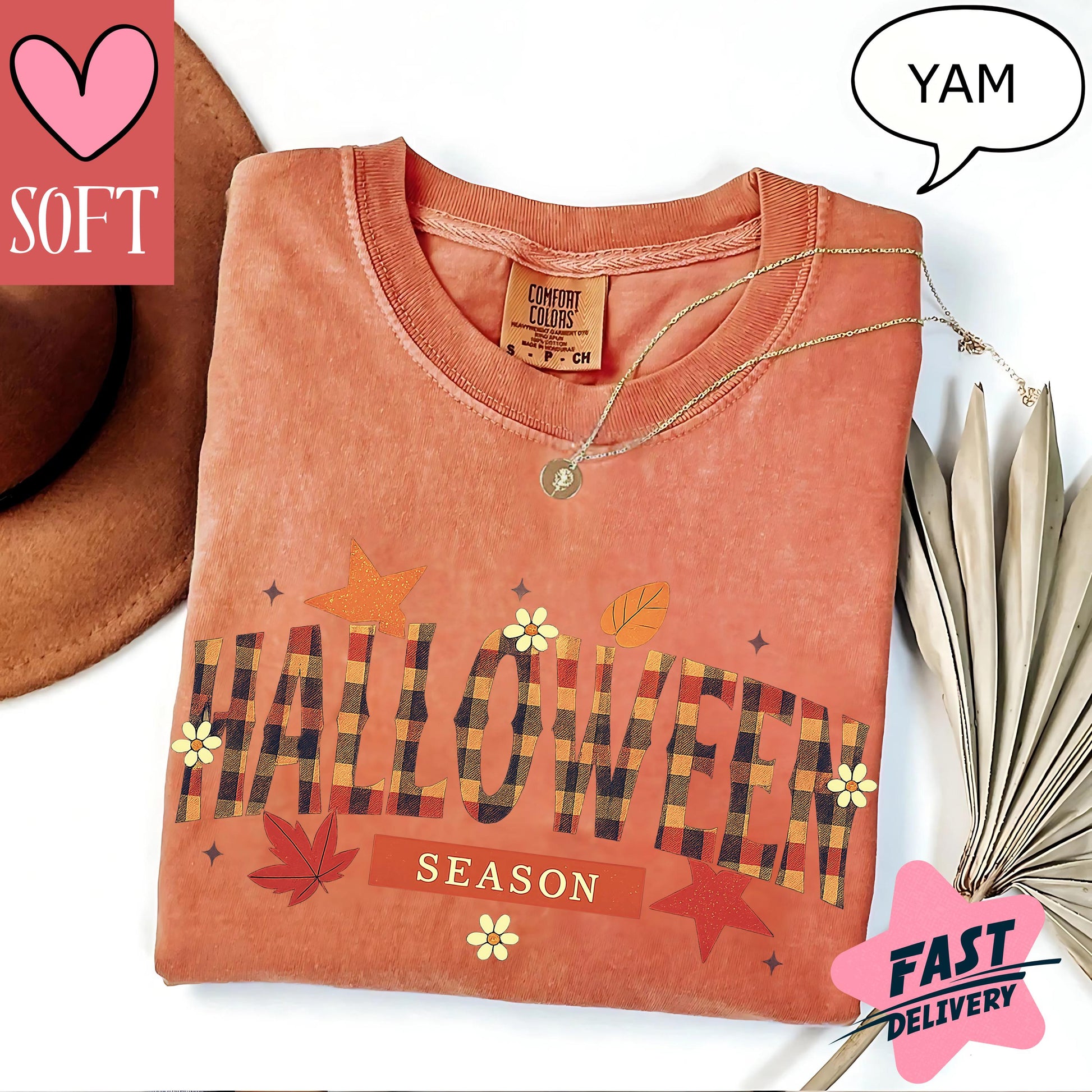 Comfort Colors® Halloween Celebration Shirt Retro Vintage Fall Tee Autumn Graphic T-Shirt Spooky Season Outfit for October Parties