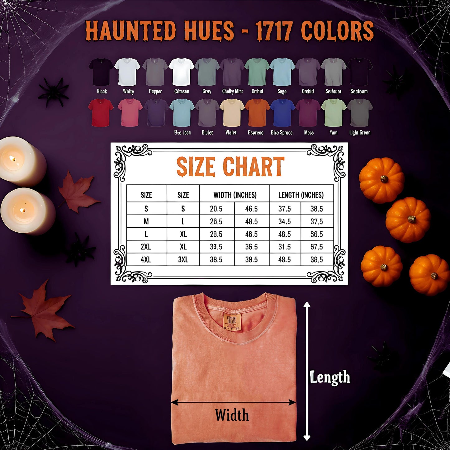 Comfort Colors Halloween T Shirt Espresso Brown Garment Dyed Graphic Tee Ghost Pumpkin Witch Cat Stamps Skeleton Haunted House Unisex Gift