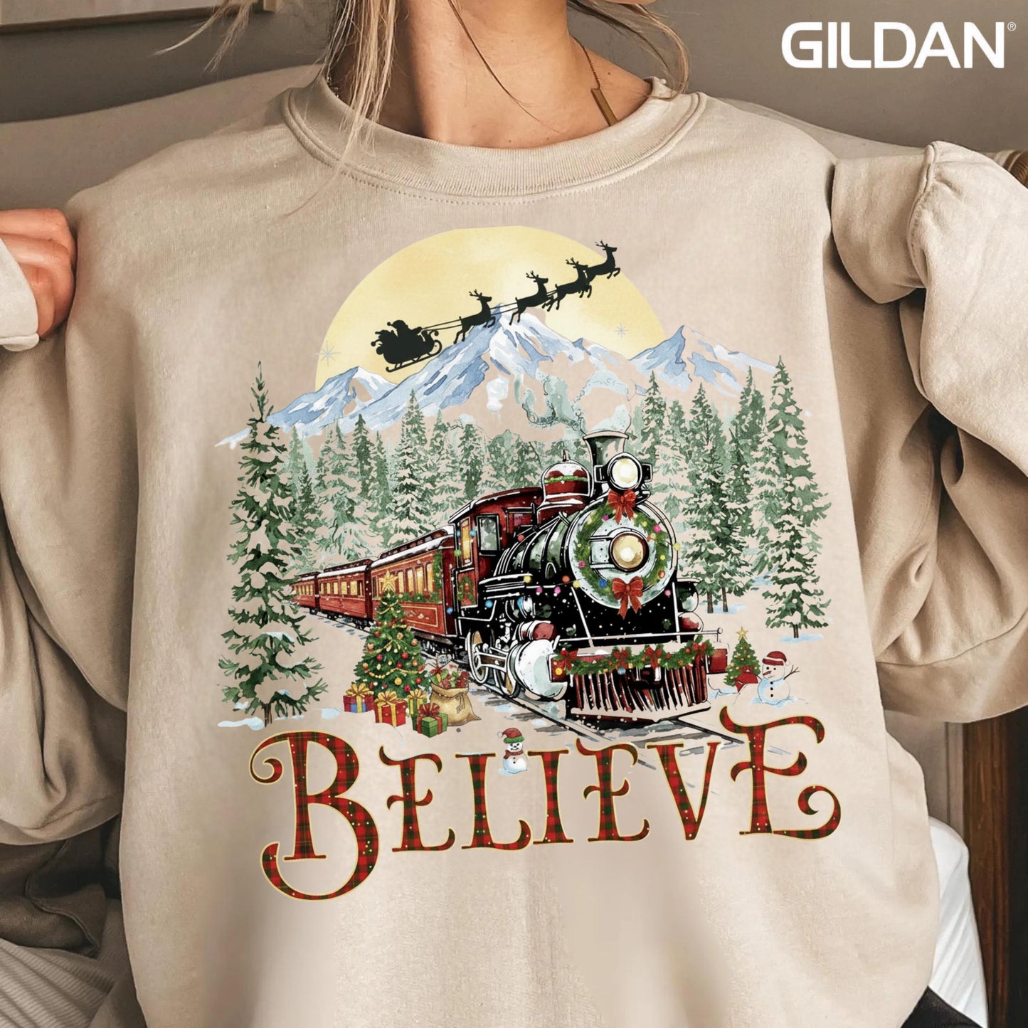 Polar Express T-shirt, Believe in Christmas Sweatshirt, Holiday Gift Ideas, All Aboard Hoodie Xmas, Merry Christmas Tee