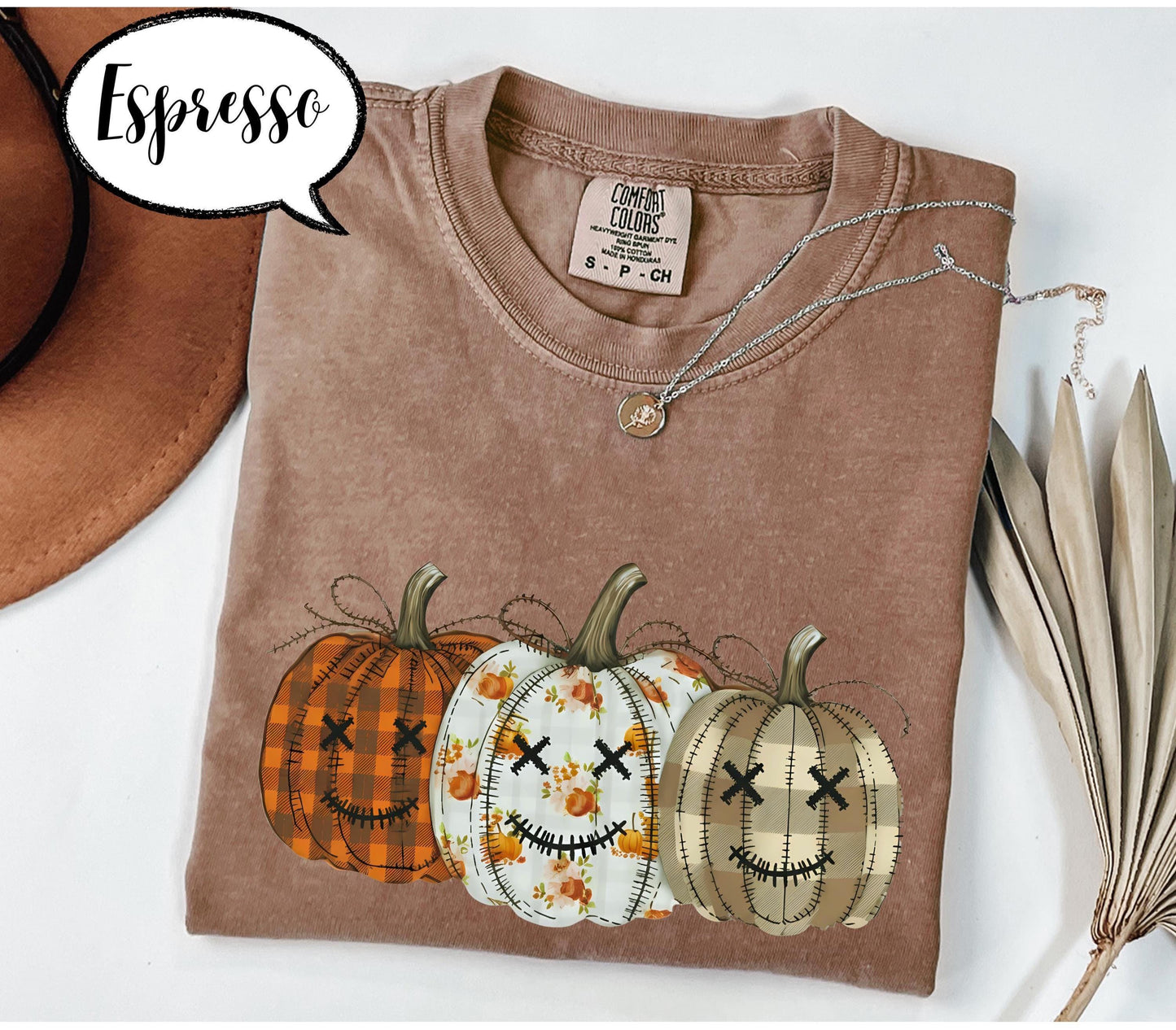 Comfort Colors® Pumpkin Shirt, Fall T Shirt, Autumn Thanksgiving Tee, Vintage Checkered Pumpkin Top, Cozy Cotton Outfit for Women Men
