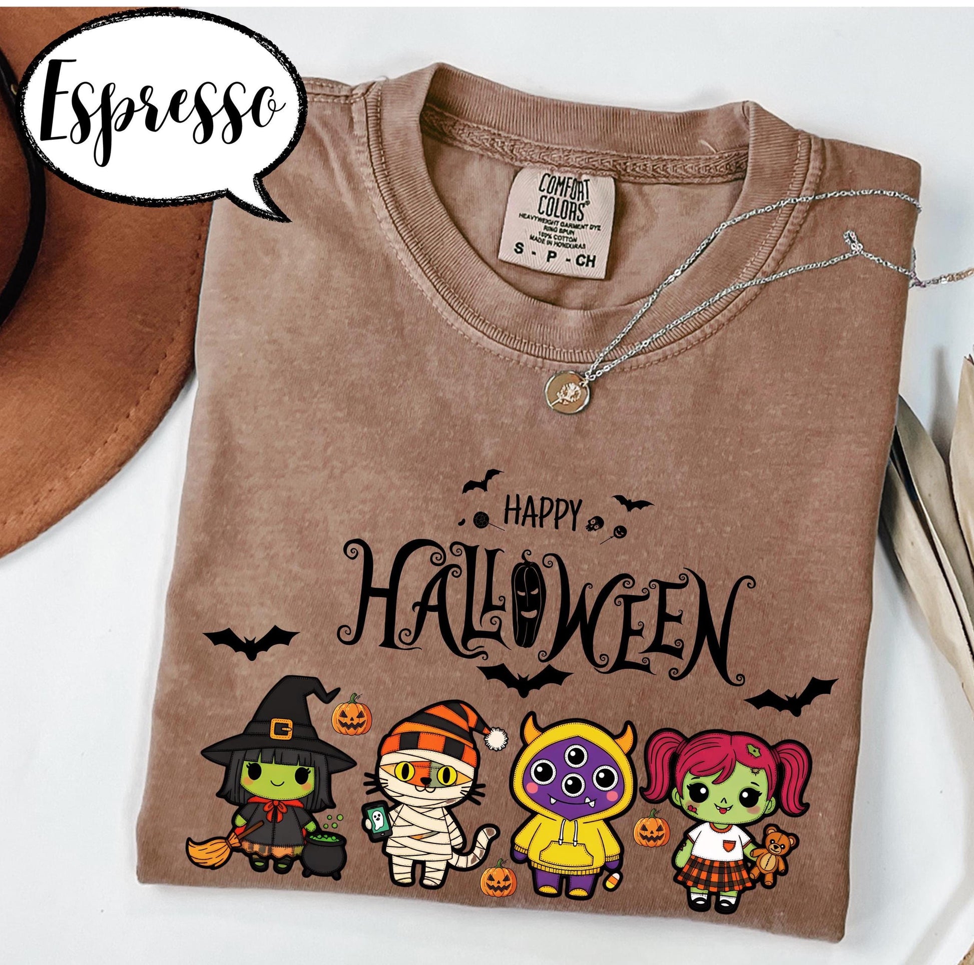 Halloween T Shirt, Happy Halloween Tee, Cute Cartoon Character Shirt, Pumpkin Party Top, Spooky Season Graphic Tee for Men and Women