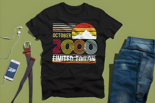 Retro June 2000 T-Shirt – Vintage Style Unisex Cotton Tee – 25rd Birthday Gift – Classic 2000s Shirt