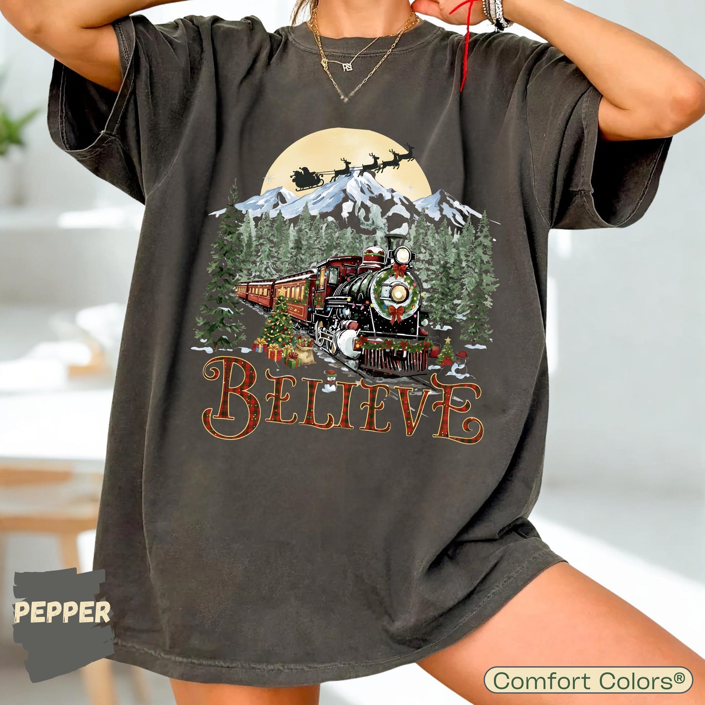 Polar Express Sweatshirt, Christmas Gift, Christmas Believe Sweater, Merry Christmas, Gift Ideas, All Aboard Polar Express, Hoodie Xmas