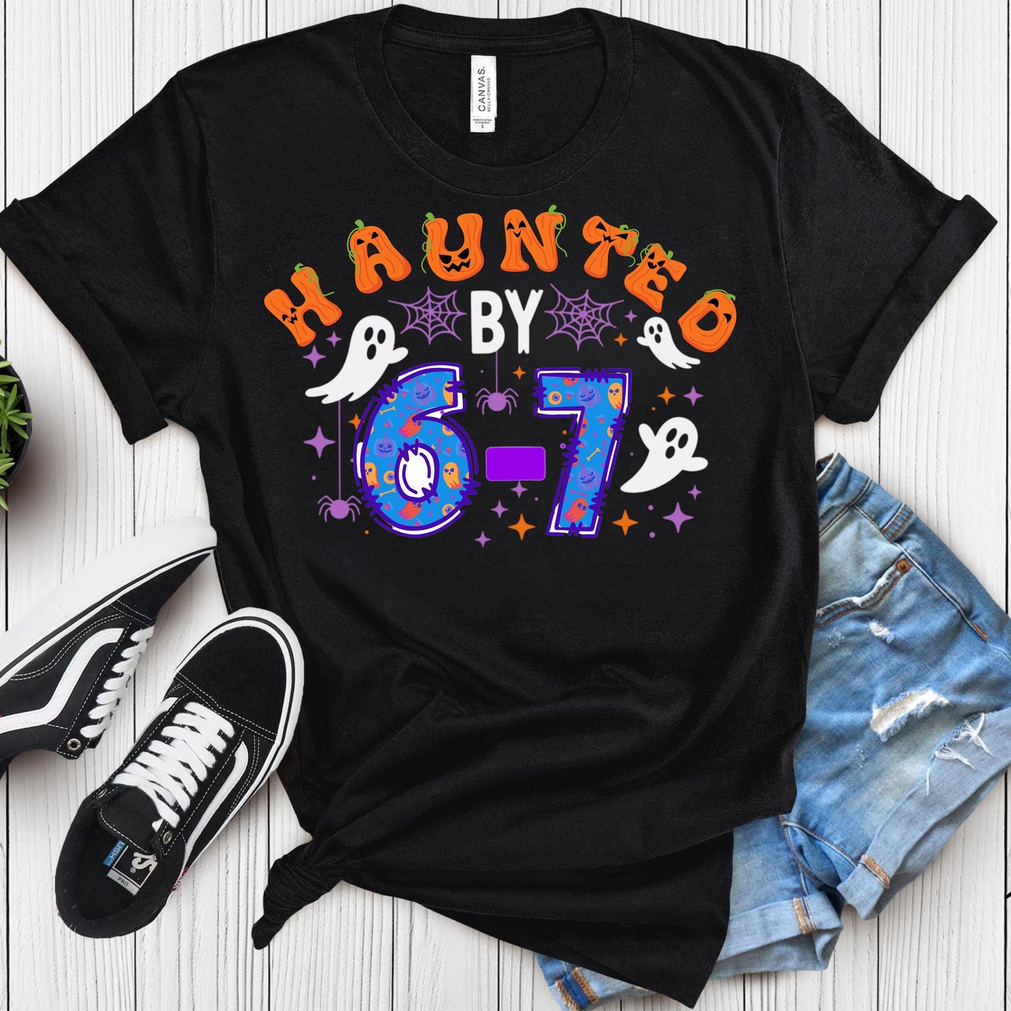Six Seven Meme Halloween Shirt: Bella Canvas Funny Tee