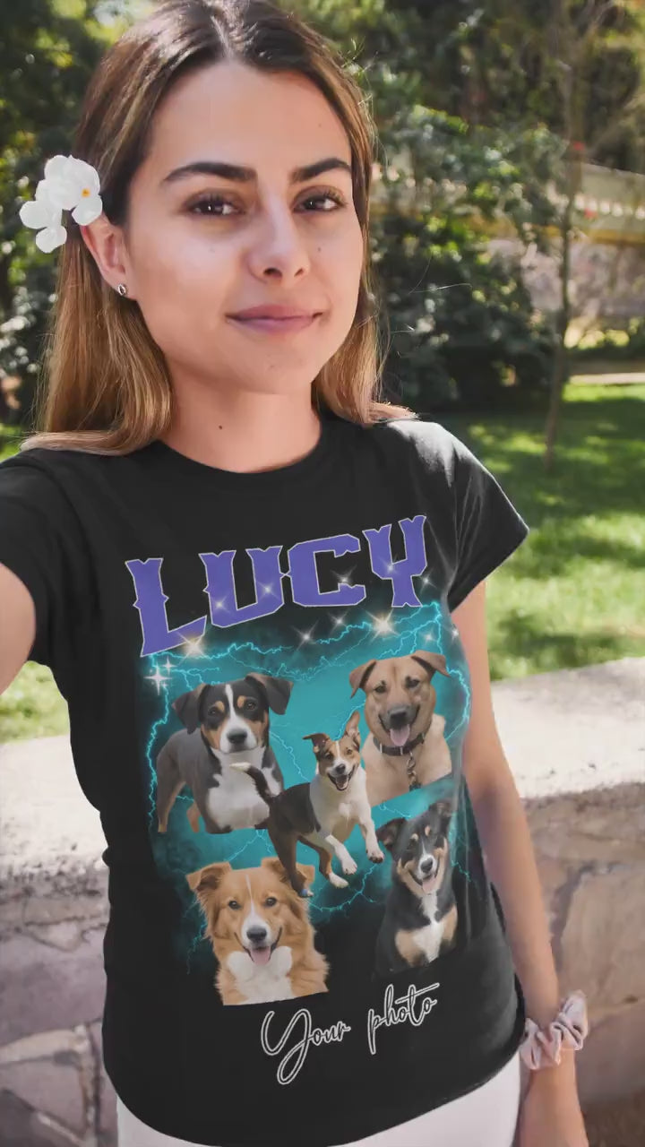 Comfort Colors Custom Bootleg Shirt, Custom Dog Shirt, Dog Remembrance Gift, Pet Custom Vintage Shirt, Father Day Gift, Pet Lover Shirt