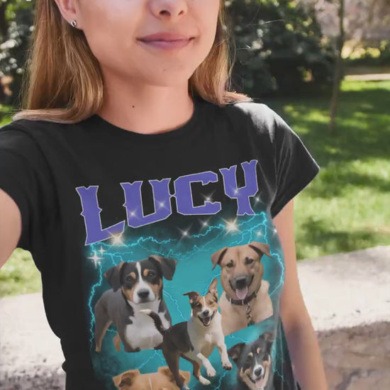 Custom Bootleg Wash Dog Shirt – Vintage Style Unisex Tee – Personalized Dog Graphic T-Shirt – Retro Washed Look – Gift for Dog Lovers