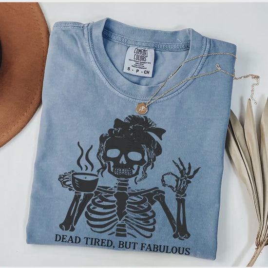 Messy Bun Drinking Coffee For Women Never Better Skeleton T-Shirt, Funny Skeleton T-Shirt, Coffee Lovers Gift Skull retro Halloween Shirt